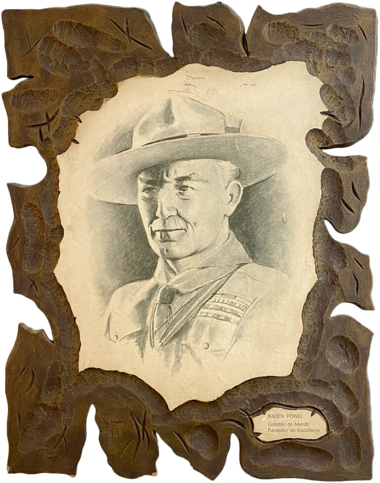 Representação de Baden-Powell, cidadão mundo e fundador do Escutismo, em exposição no Museu do CNE